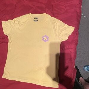 girls Vans size large yellow shirt